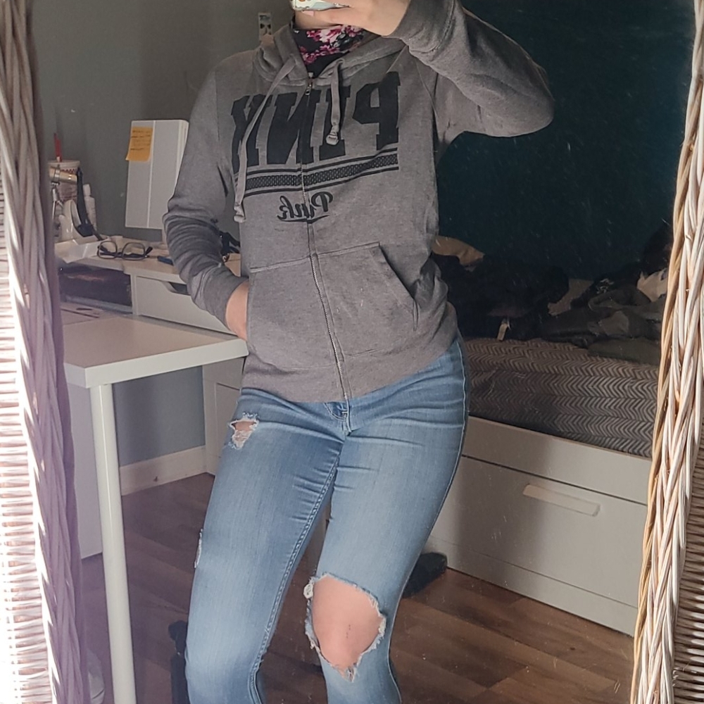 PINK zipper hoodie